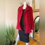 J.Crew Double-Breasted Wool Red Peacoat Small Y2K Photo 2
