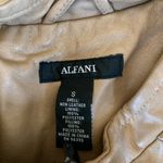 Alfani  Tan Faux Leather Zip Up Jacket Size S Photo 5