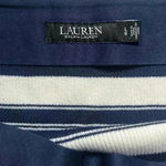 Ralph Lauren Lauren Blue Cream Striped Pencil Skirt Stretch Size L Career Work Photo 2