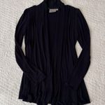 Dantelle Open Pleat Front Cardigan Sweater Black Women's XS Petite Photo 1