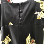 Silky Black Pink Floral Mini Dress S Photo 6