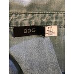 BDG  Shirt Womens Small Blue Lyocell Chambray Button Front Tunic Top Embroidered Photo 5