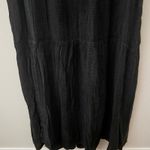 Anthropologie BY  | Weathered Black Flutter Boho Tiered Gauze Midi Dress | Large Photo 4