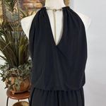 JBS Cocktail Dress Women's Large Black Halter Choker Hardware Sleeveless Lined Photo 5