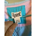 Royce  Vtg 70s Womens Hooded Striped Kangaroo Pocket Tunic Beach Cover Up M Photo 3