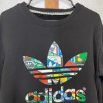 Adidas Vintage Black Multicolor Graphic Logo Long Sleeve Pullover Sweater Size L Photo 29