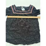 Sundance Artists Vision Tunic Size S Black Floral Embroidered Crinkle Boho NWOT Photo 14
