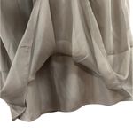 Sundance  Womens Sophia 100% Silk Grey Dress Pleated VNeck Drawstring Waist Large Photo 5