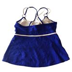 Venus  Tankini Top Molded Cups Ring Detail Contrast Trim Blue White 12 Photo 1