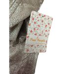 Free People NWT  Vegan Suede Metallic Silver Shimmer Mini Skirt Women's Size 12 Photo 4