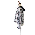 No Comment  Oversized Flannel Hoodie Photo 3