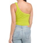 ZARA asymmetrical one shoulder bodysuit pistachio green size S NWT Photo 2