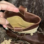 Latigo Látigo Cróquet Brown Leather Ankle Boots with Lace Trim Photo 6