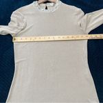 Endless Rose  Metallic Gold‎ Stretch Jersey Liquid Knit Embellished Neck Top M Photo 9