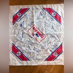 Vintage 1985 Farm Aid Benefit Bandana USA Printed Autographs Scarf Handkerchief Red Photo 2