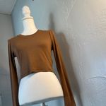 Madewell  Tan Long Sleeve Women's Top Photo 6