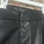 Commense Pleated Split PU Leather Skirt size L Black Size L Photo 5