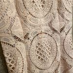 A.Peach peachy pink embroidered lace bodycon midi dress, M Photo 5