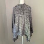 Athleta  heather gray knit hooded poncho size M Photo 1
