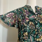 Ava & Grace Multicolor Paisley & Floral Lightweight Mesh Short Sleeve M Medium Green Photo 4