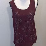 Juicy Couture dark purple maroon sequined tank top Photo 0