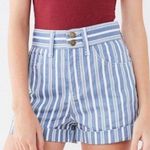 BDG  urban outfitters blue striped high rise shorts Photo 0
