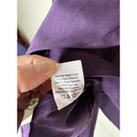 Coldwater Creek  Womens XL Button Up Shirt Purple No Iron 100% Cotton Long Sleeve Photo 7