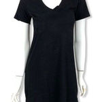 Altar'd State Altar’d State Black V Neck T Shirt Dress Short Sleeve Casual Soft Stretch Small Photo 0