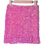 Nasty Gal Premium Velvet Pink Sequin Mini Skirt Size 0 - New With Tags Photo 3