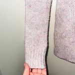 American Eagle NWOT Light Pink Marled Cable Knit Plush Sweater Photo 3
