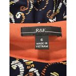R&K Colorful Stretch Paisley Dress Size‎ 6 Classic City Designer Business Casual Photo 2