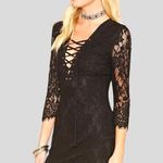 Forever 21 adorable black lace dress with black lace up front! Ntn Photo 2