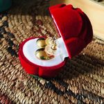 Trifari  Vintage Gold Crystal Tear Drop Earrings Photo 6