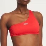 Off-White  by Virgil Ablog One Shoulder Red Bikini Top Size 40 / US Small Photo 0