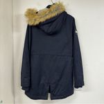 Superdry  Blue Fur Lined Hooded Parka Coat Jacket Microfiber Womens M Warm Winter Photo 9