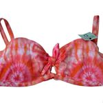 NWT Sundazed Beka Tie Dyed Underwire Bow Bikini Top D Cup Size 34D Orange Photo 2