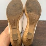 Franco Sarto  Womens Slingback Leather Peep-Toe Cork Wedge Sandals White Size 10M Photo 8