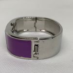 Vernier cuff bangle bracelet watch silver purple tone 20mm quartz 7” running Photo 5
