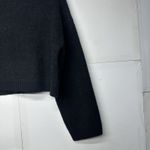 Wild Fable Women’s Cropped Sweater Size Medium Black White Bow Knit Long Sleeve Photo 8