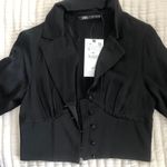 ZARA SATIN TUXEDO TOP Photo 0