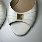 Valentino Garavani Macrostud Rockstud High Heel Sandals Tan White Open Toe 41 Photo 12