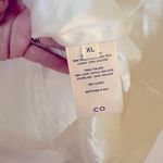 CO Cream Gathered Cap Sleeve Wool and Silk Gown White Size XL Photo 11