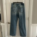 MOTHER The Spitfire Sneak High Rise Wide Leg Jeans in I Confess Blue Size 27 Photo 4