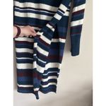 Free People Atlas Swearer Dress Pullover Small Blue White Maroon Side Slit Boho Photo 6
