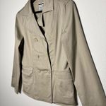 Guess women Khaki Short Trench Coat double breasted jacket Size Large Photo 3