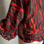 NWT Samuel Dong XL Black Red Textured Crinkle Tie Photo 7