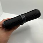 Coach y2k Black Signature Canvas Hampton Buckle Compact Wallet Photo 3