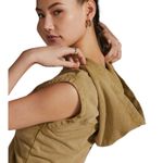 Pilcro  Anthropologie Cinched Baby Hoodie NWTS Olive Green size XL Photo 2