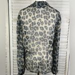 Carlisle  100% Silk Sheer Leopard Print Blouse-8 Photo 1