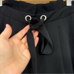 Tahari Black Wide Leg Trousers Dress Pants Women 4 Paperbag Waist Classic Preppy Photo 4